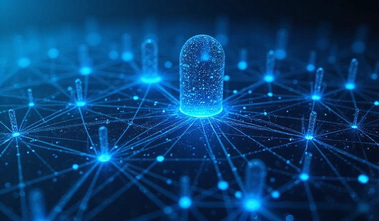 Blockchain technology illustration