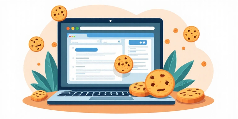 Illustration of browser cookies